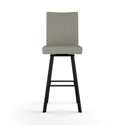 Swivel Upholstered Counter & Bar Stool with Back -  Orren Ellis, E083FC24CB9A411FBD2B46C6B31C5B9D