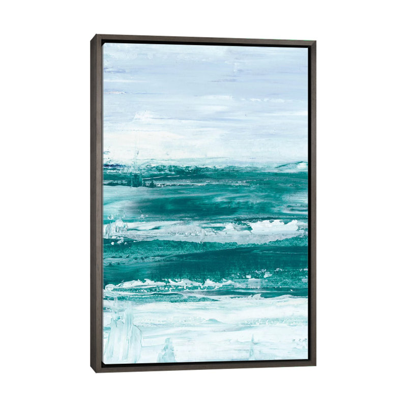 "Choppy Waters I" par Ethan Harper, reproduction d’art, H 60 po x l 40po x P 1,5 po, Toile encadrée de bois rustique foncé