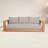 Tulum 87" Wide Outdoor Teak Patio Sofa with Cushions-86504300