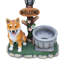Décoration de jardin pour chien assis Akita