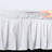 White Ruffled Bed Skirt Queen King - 16 Inch Drop Wrap Around Dust Ruffle-20597945-20597946