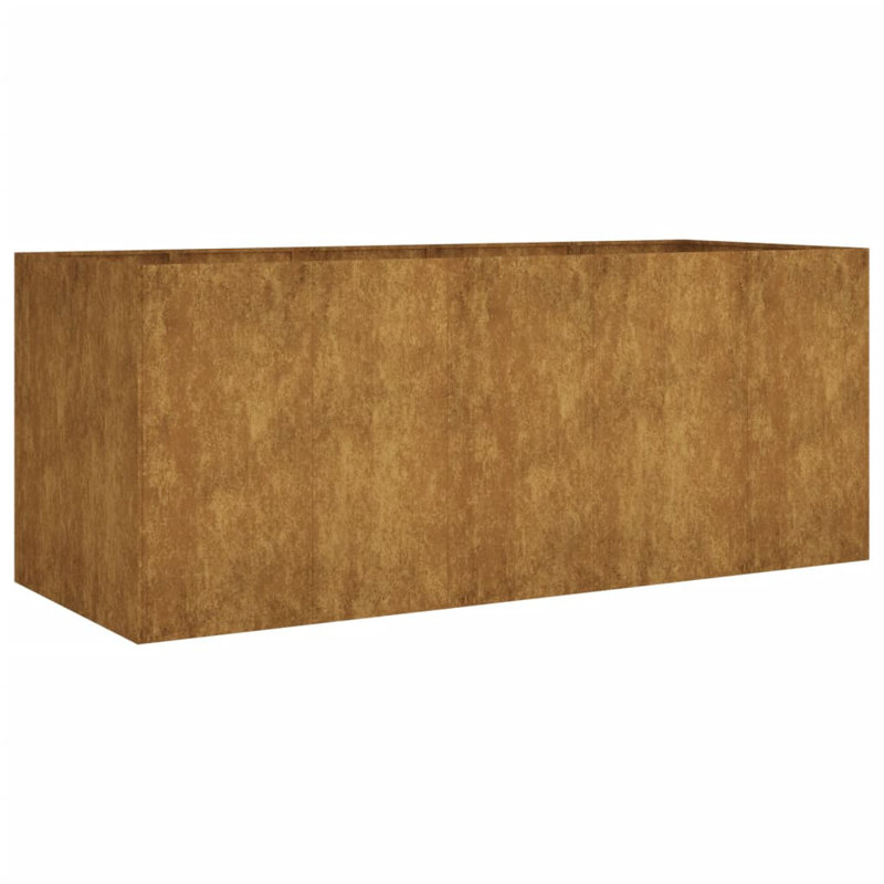 vidaXL Garden Raised Bed Rusty Corten steel 78.7 x 31.5 x 31.5 in, 31.5" H x 78.7" W x 31.5" D