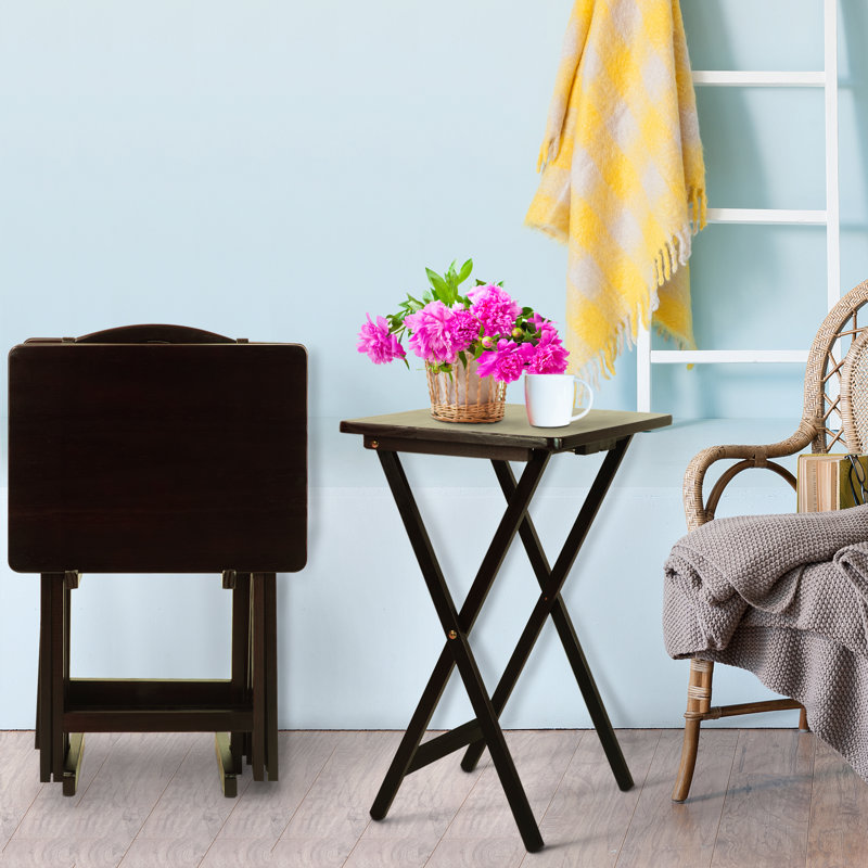 Mischa Tray Table Set, Espresso