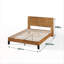 Evelyn Minimalist Solid Wood Bed Frame with Headboard-72106683