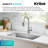 KRAUS Coda 2-Function Single Handle Pull Down Kitchen Faucet In Spot-Free-106899903