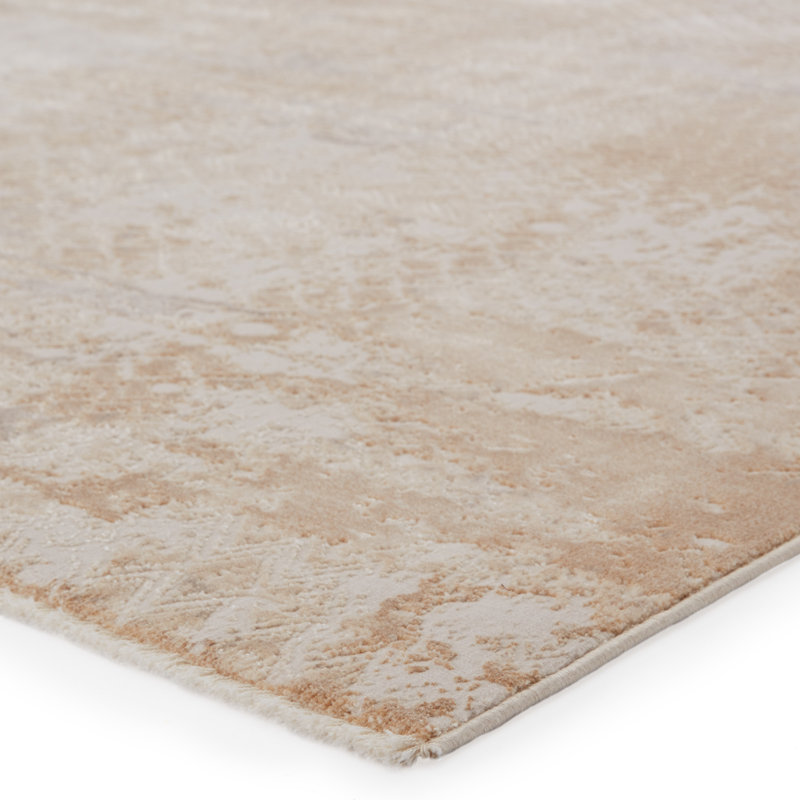 Tapis doré / beige, Tapis de couloir de 2 pi 6 po x 8 pi