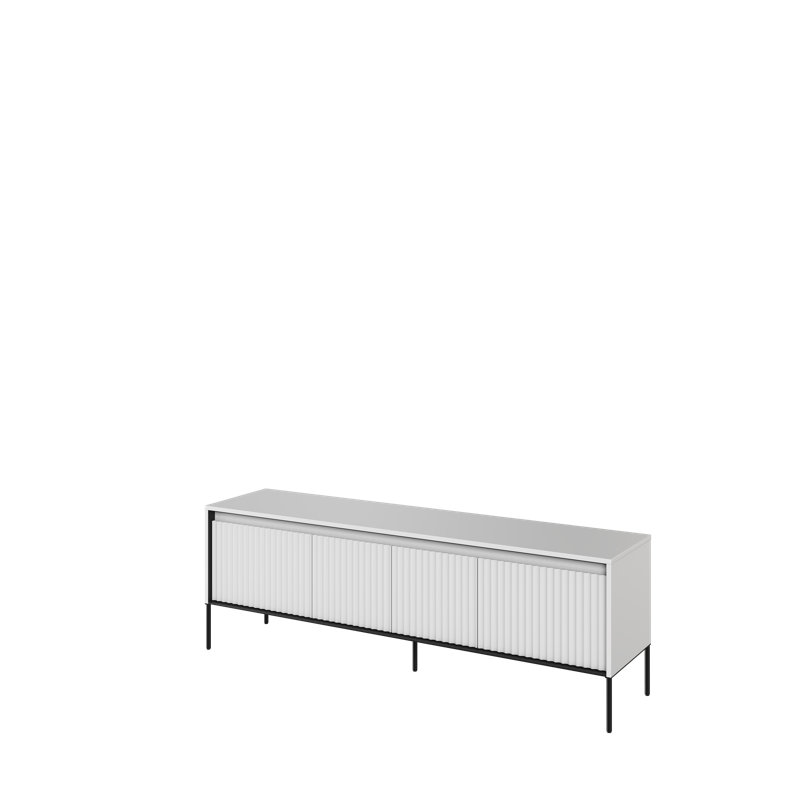 Alterizio Unfinished TV Stand, 167cm W, White/Black