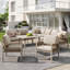 6-piece Outdoor Sofa Set - Galvanized Iron Frame, Uv-resistant Rope, Adjustable Legs, Thick Cushions-1577221188-1577221195