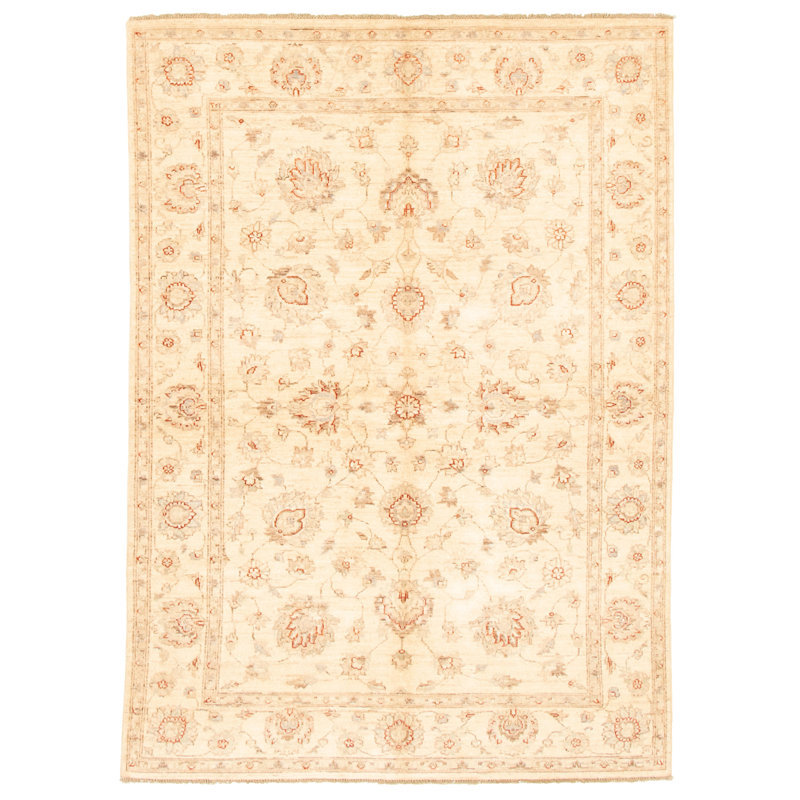 Gwenora One-of-a-Kind 5'7" X 7'9" New Age Wool Area Rug in Cream