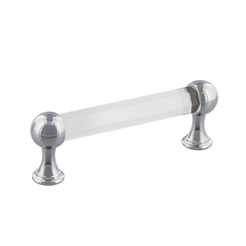 Poignée en cristal Nostalgic Warehouse, 3,75 po, Chrome brillant