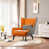 Gray/Orange Faux Leather