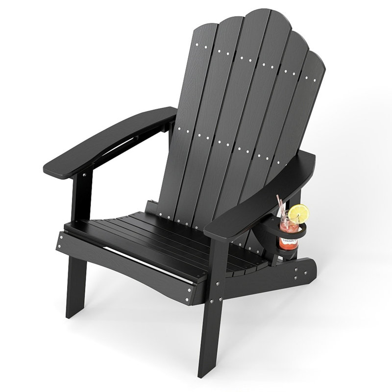 Ottosen Outdoor Adirondack Chair, Black