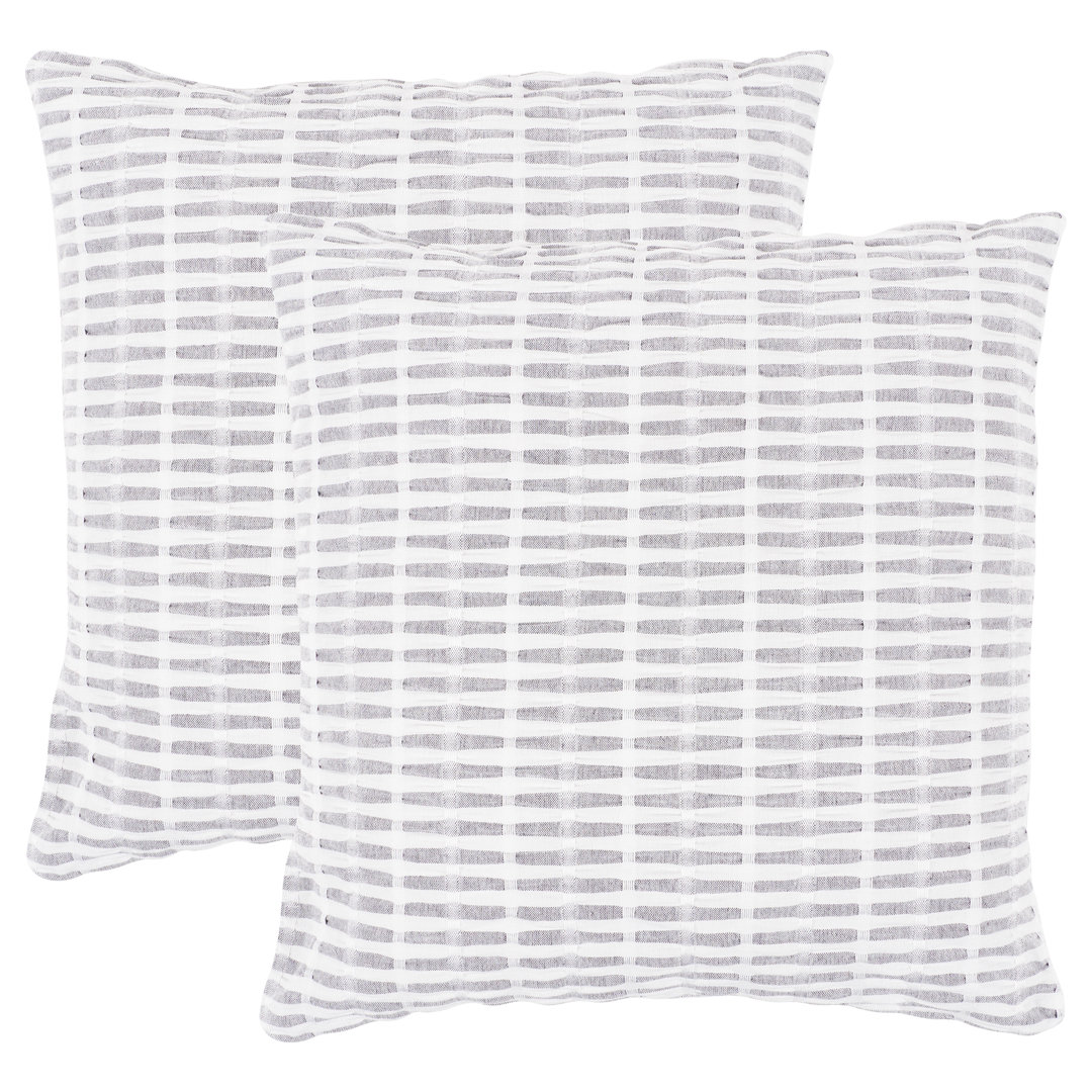 Pleated Please Square Cotton Pillow Cover (Set of 2) KAF Home 