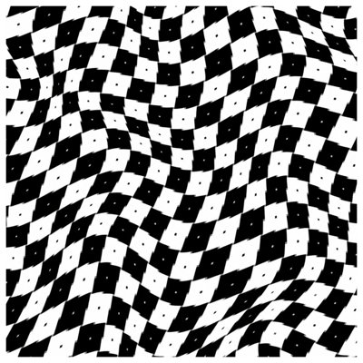 Wavy Checkered Pattern Double Sided Throw Pillows