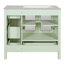 Armoire de salle de bain 36 po avec portes à texture gaufrée, meuble-lavabo avec quatre tiroirs et deux portes à fermeture en douceur, rangement de salle de bain avec portes en verre