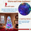 Arbre de Noël artificiel pré-éclairé avec base en métal, 800 branches, 300 lumières DEL et 11 modes d'éclairage Sliver