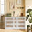51.2 "Rattan Locker With Drawers, 9 Drawers, Metal Handles For Kitchen, Living Room, Bedroom-1948595792