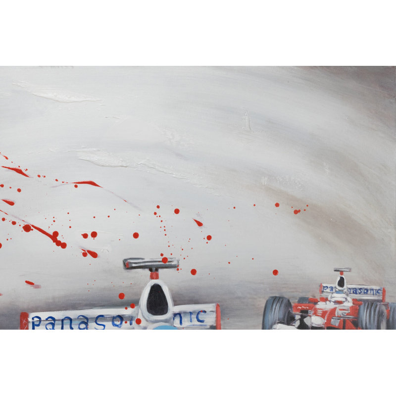 Hand -painted acrylic painting in the slipstream