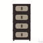 Armoire de rangement pliante en plastique 4 niveaux avec porte magnétique et roulettes-121061109