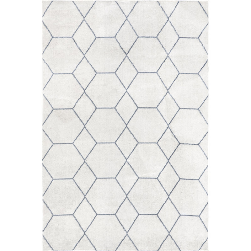 Veronica Geometric Honeycomb Area Rug, Rectangle 4'3" x 6'