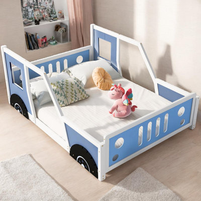 Classic Car-Shaped Platform Bed Immersive Customization Safe Sleep For Kids