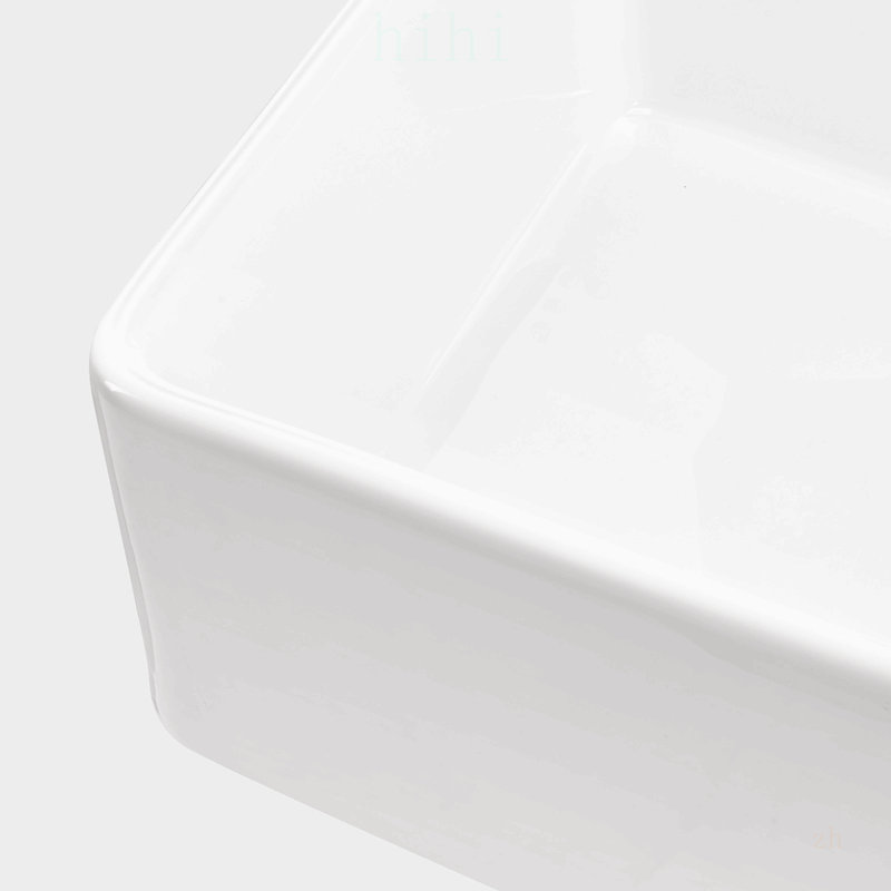 Évier de ferme à cuve unique encastrée de 33,5 x 20 po, en céramique blanche avec finition émaillée durable et très grande capacité