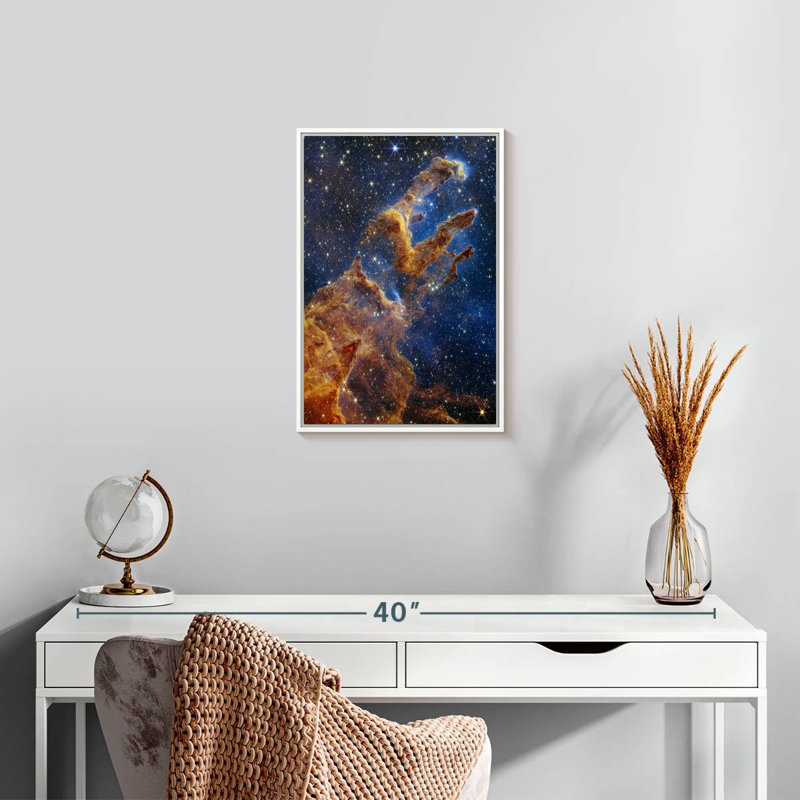 Pillars Of Creation II, 13" x 19", Floating Frame White