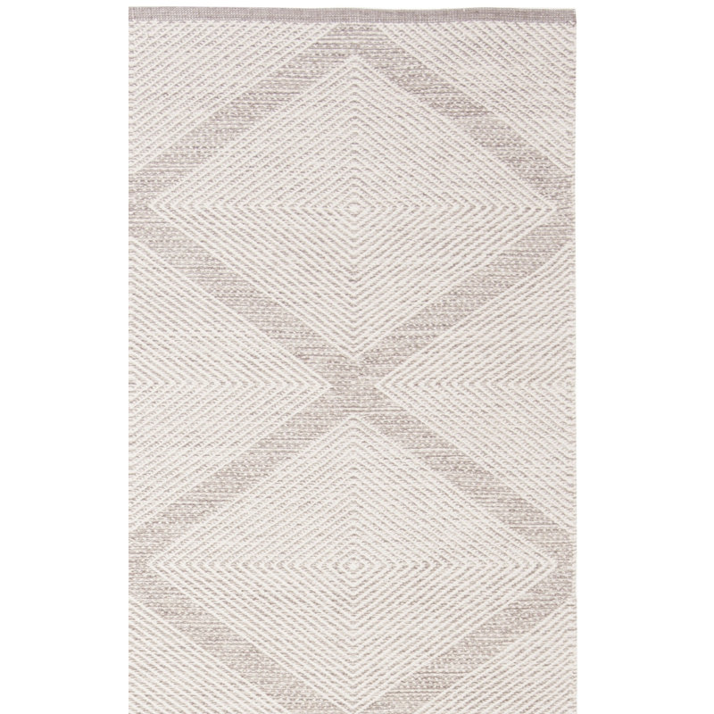 Abberton Hand Woven Cotton Geometric Rug, Rectangle 6' x 9'