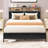 Naumann Upholstered Bookcase Storage Bed-930087539-932650335