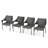 Grey Pe Wicker Stacking Armchair,4Pcs