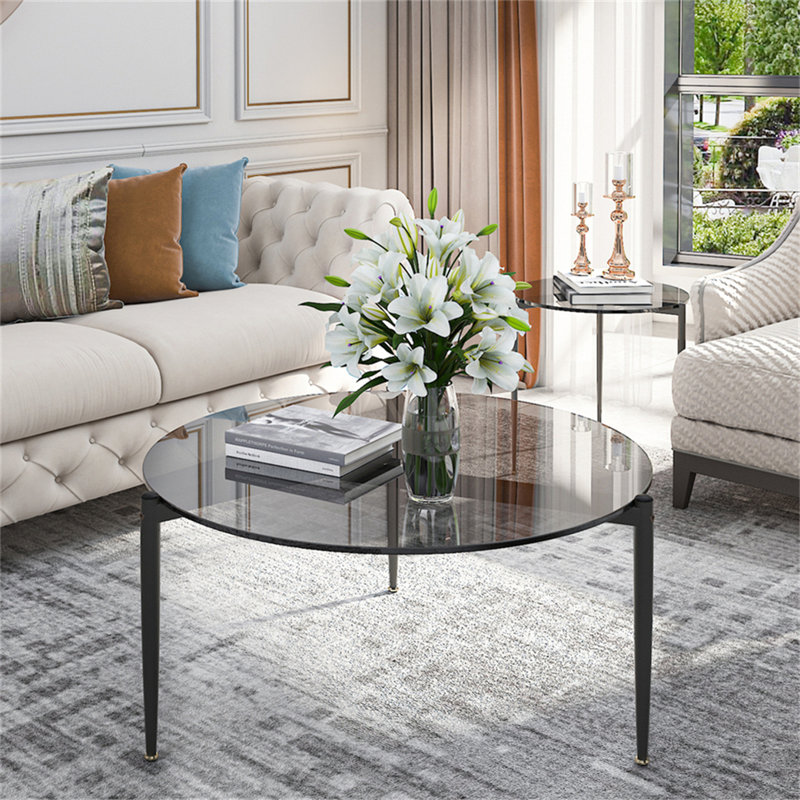 Jaquia Three Leg Coffee Table, Grey