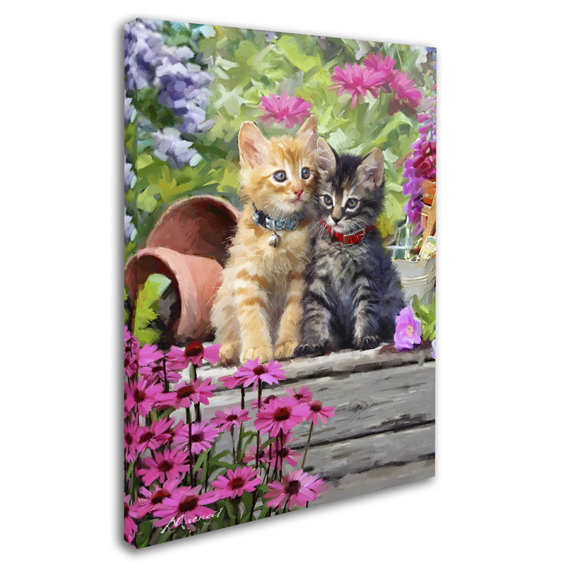 «Kittens» par Armand, reproduction sur toile, H 32 po x l 24 po x P 2 po