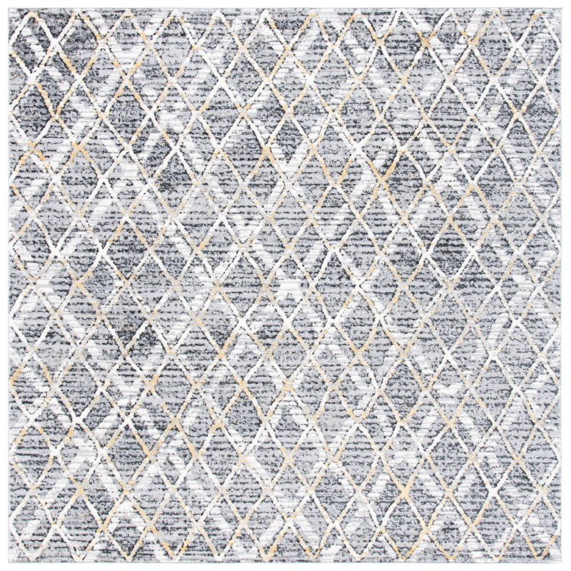 Tapis géométrique Weimer Performance, Carré 6 pi 7 po