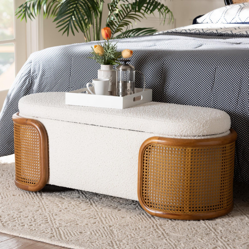 Carmyn Polyester Blend Upholstered Storage Bench