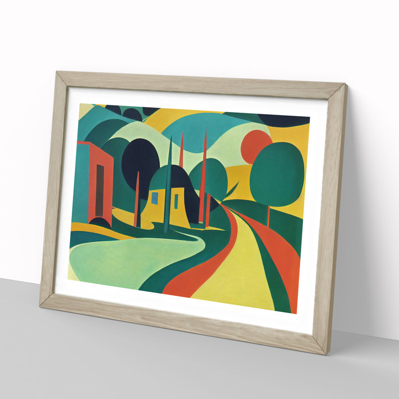 Pop Meadow Landscape - Framed Print