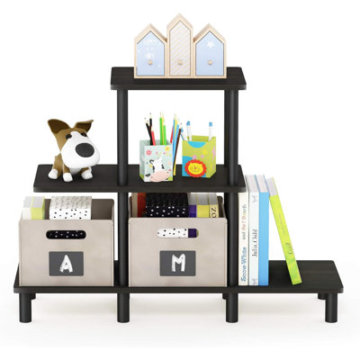 Turn-N-Tube 3-Tier Design Display Rack, Espresso/Black