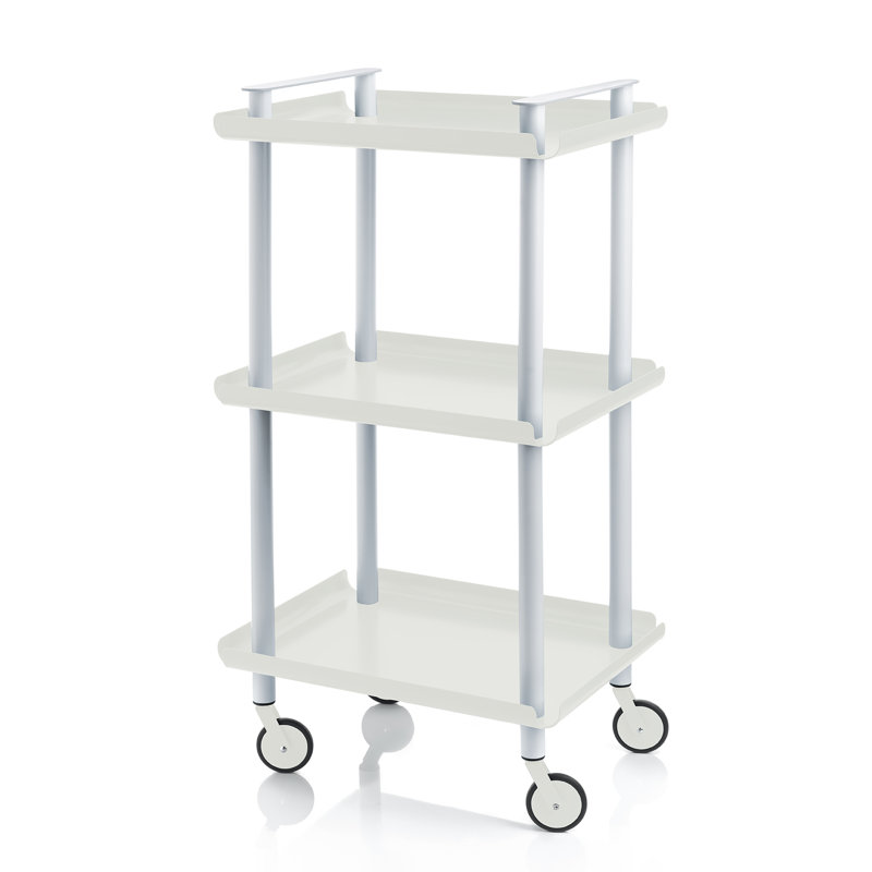 Zeigler Serving Cart, White, Grey