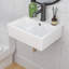 Lavabo de salle de bain blanc 18 po LEPUDAY