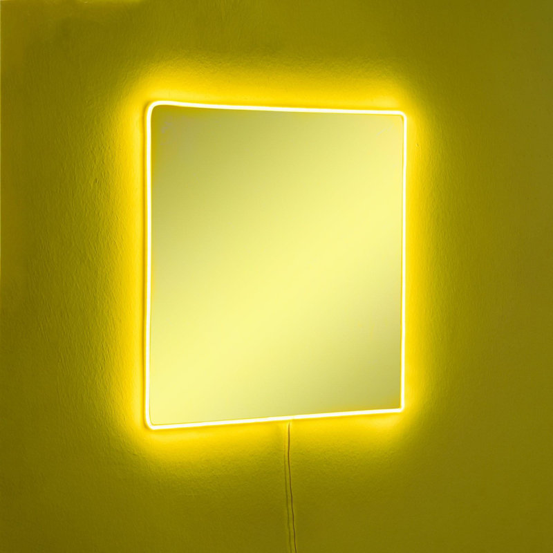 Miroir avec éclairage DEL, Jaune