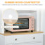 HOMCOM Freestanding 67" Kitchen Buffet With Hutch, Pantry Cabinet With Microwave Stand, Adjustable Shelf, 2 Drawers, Cupboard, White