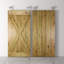 Porte de grange Kndery Alder avec quincaillerie d'installation