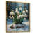 Toile avec cadre flottant or