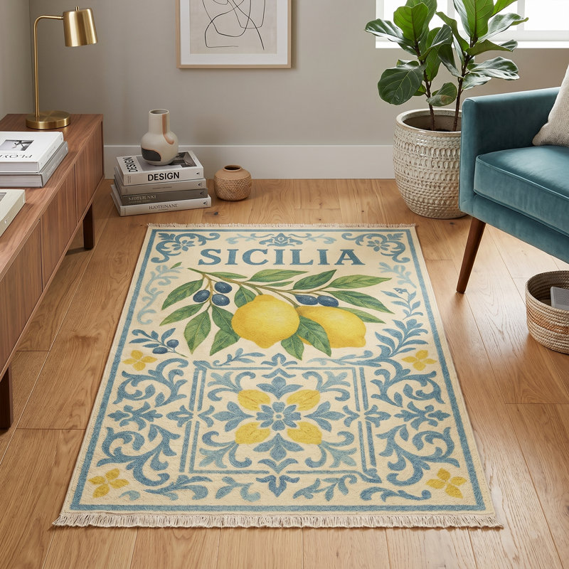 Sicilia Lemon & Olive Kitchen Mat