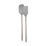 Tovolo Flex-Core Stainless Steel Handled Mini Spatula & Spoonula Set, Kitchen Utensil Set Of 2, Heat-Resistant & BPA-Free Silicone Turner Heads, Safe For Cast Iron & Cookware Dishwasher-Safe