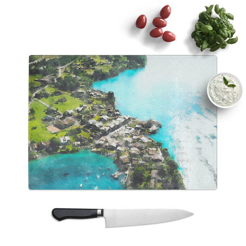 Over Grindelwald in Switzerland Painting Chopping Board, 0.4cm H x 28.5cm W x 39cm L