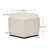 Marlow Contemporary Fabric Upholstered Ottoman with Hexagonal Wood Base-30785971