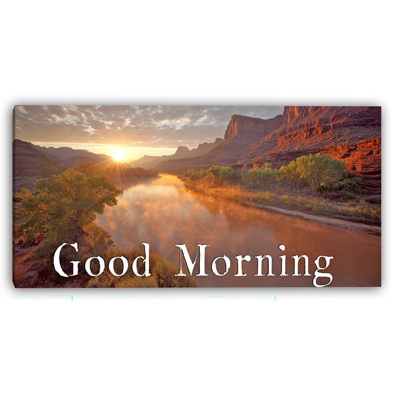 «Good Morning River», art mural sur toile tendue, H 20 po x l 40 po