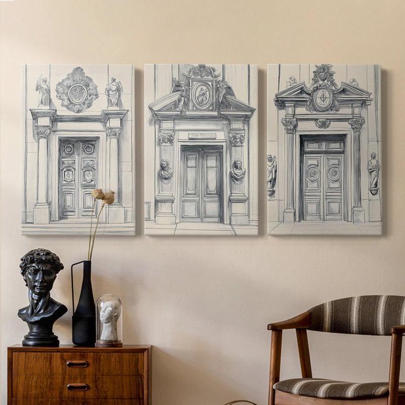 Lanscape Study Series IV - Ensemble de toiles tendues avec châssis Premium - Prêt à être accroché