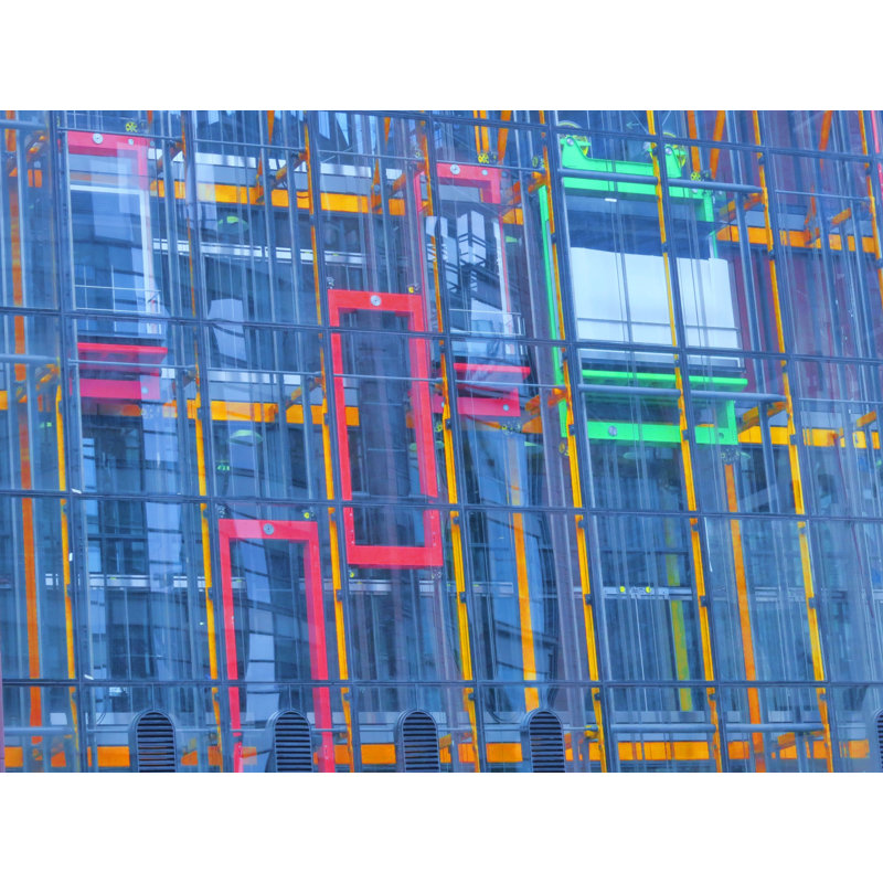 London Modern Print by Drew Gaffney, 17.25" H x 21.25" W, Black Framed Paper
