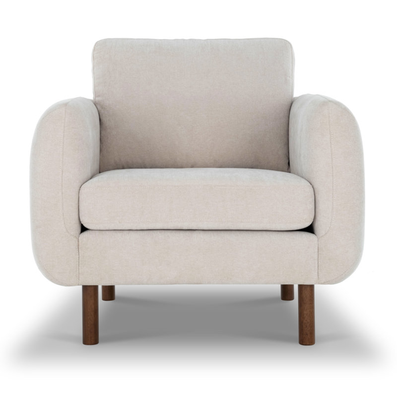 Leno Upholstered Armchair, Honeycomb Taupe Chenille